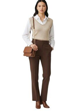 Vintage Womens Beige Wool Blend V Neck Sweater Vest Med Neutral Staple Canada
